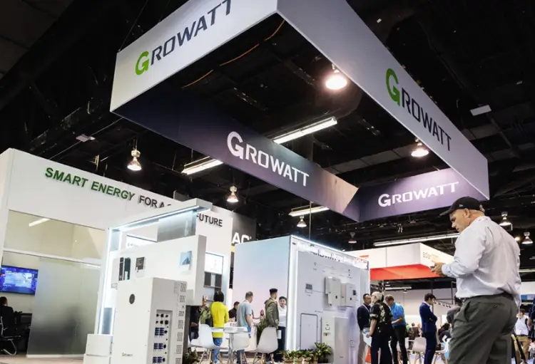 Growatt stand at solar exhibition