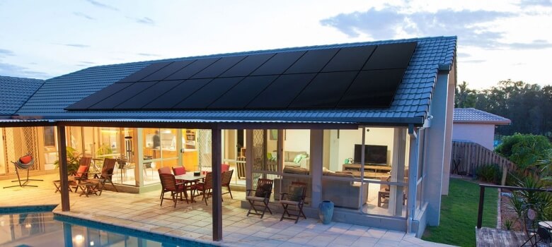 sunpower solar panels on an australian roof