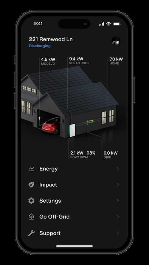 tesla powerwall app