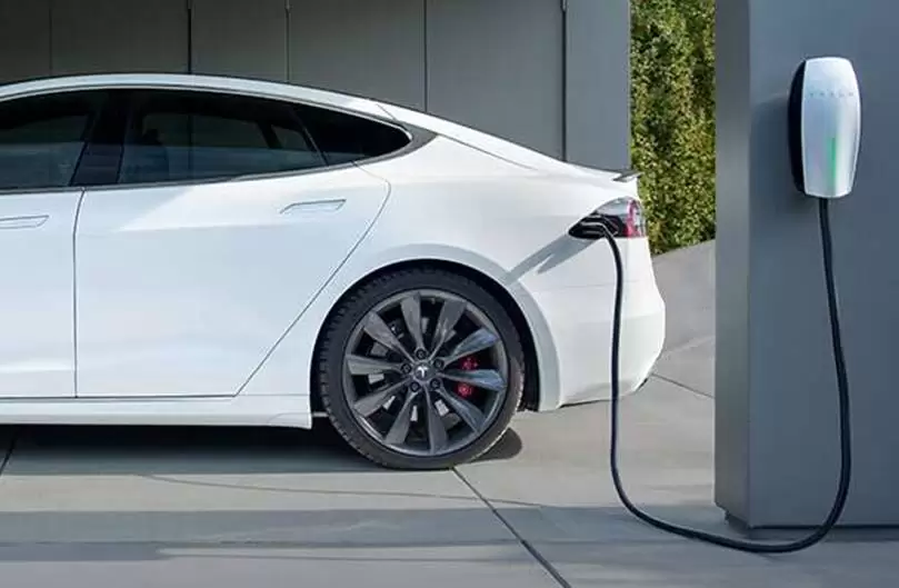 tesla electric car charging